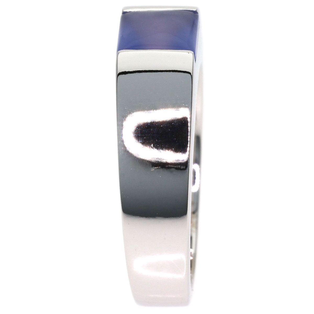 Cartier Tank Ring Chalcedony 51 18k White Gold — view 3