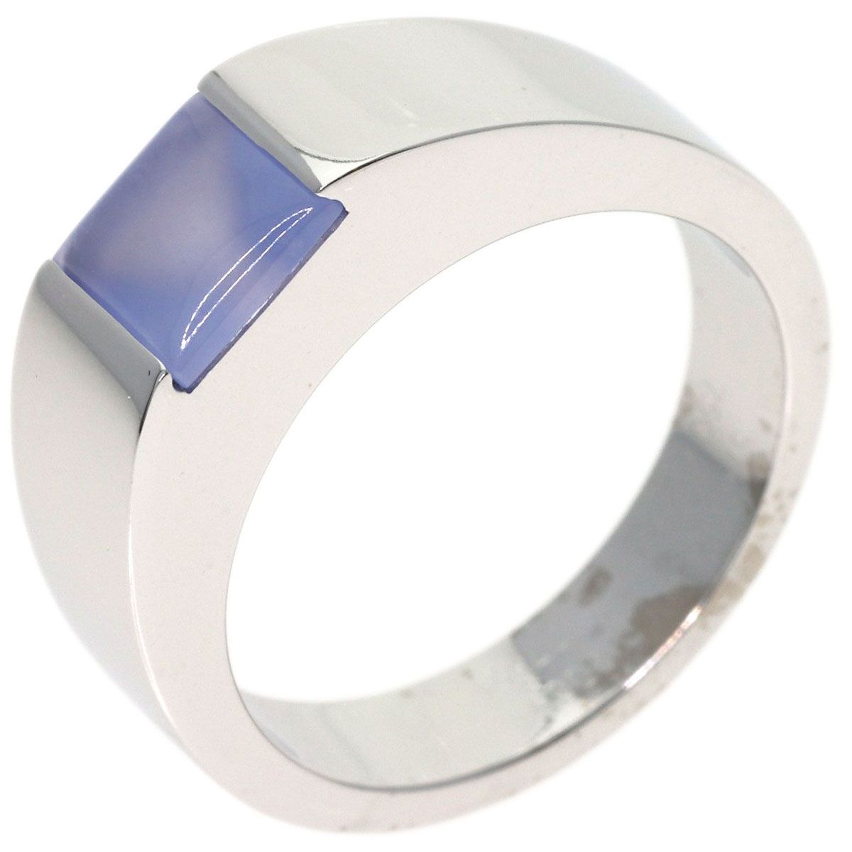 Cartier Tank Ring Chalcedony 51 18k White Gold — view 2