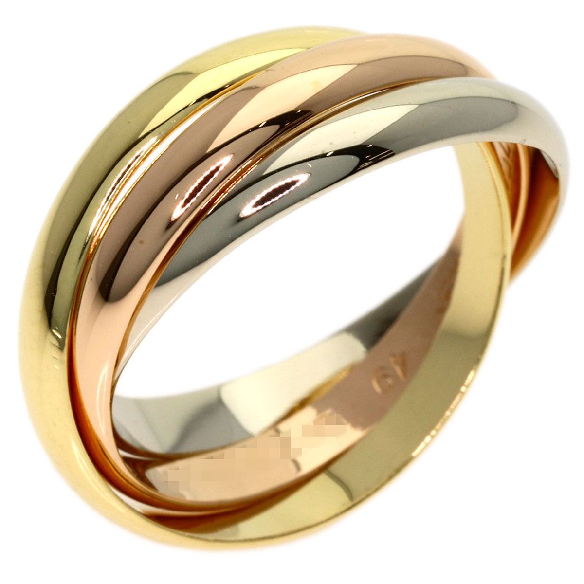 Cartier Trinity XS 49 Ring 18k Yellow Gold 18k Pink White — view 2