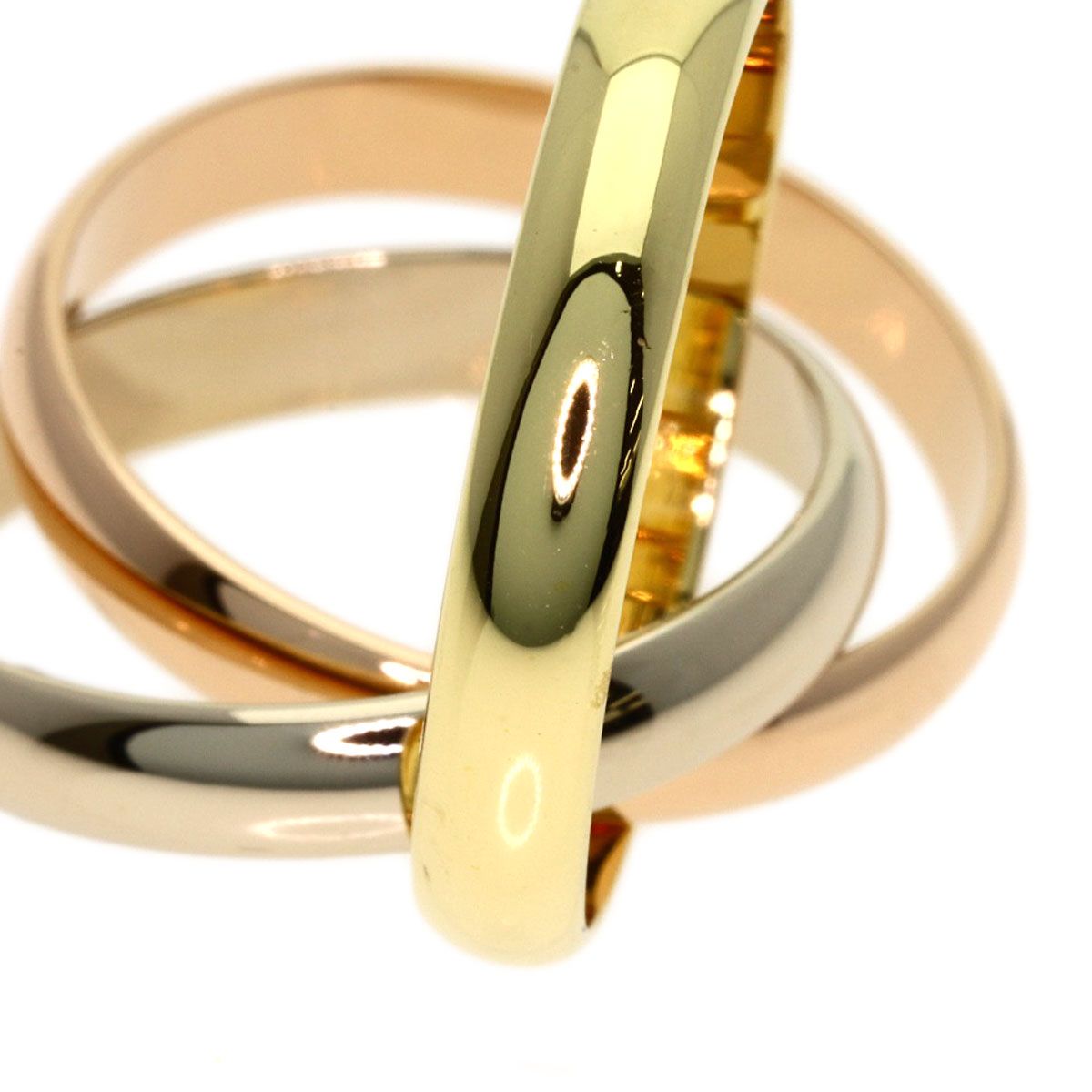 Cartier Trinity 54 Ring 18k Yellow Gold 18k Pink White — view 9