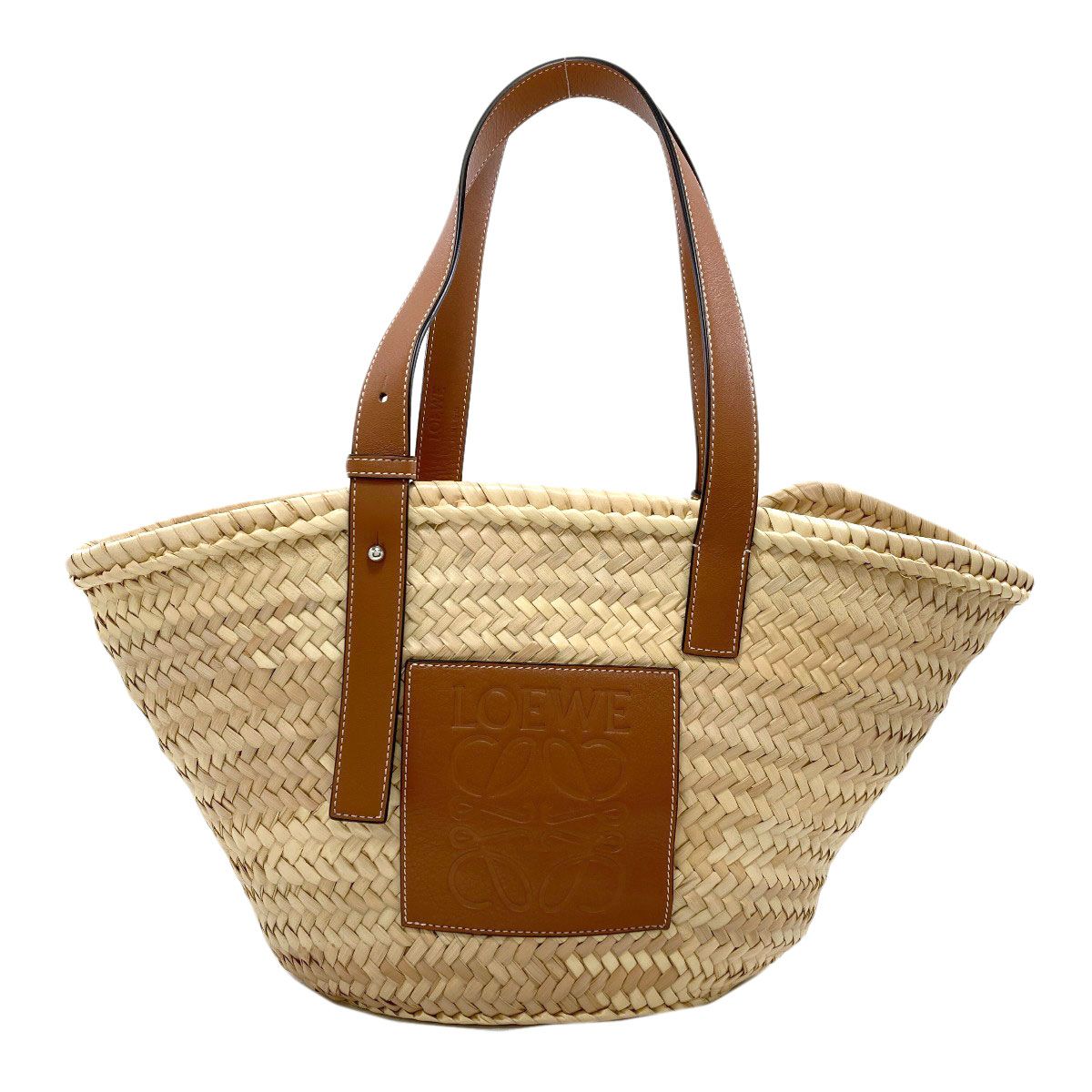 Loewe Basket Tote Raffia Calf