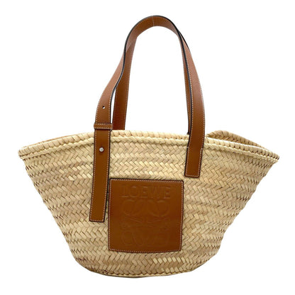 Loewe Basket Tote Raffia Calf
