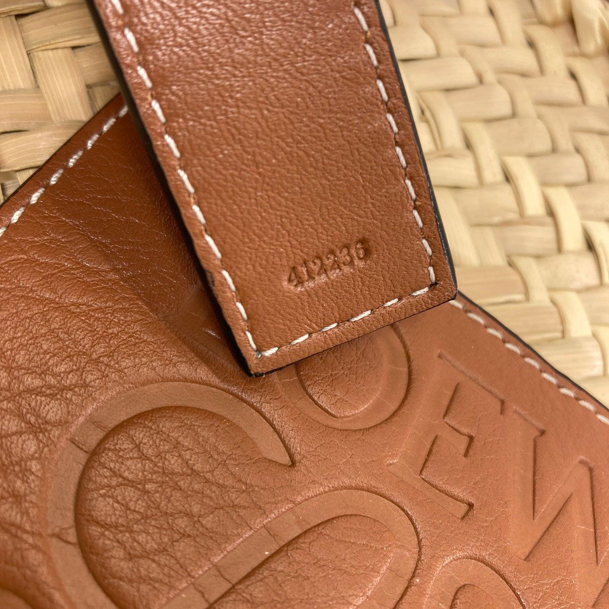 Loewe Basket Tote Raffia Calf — view 7