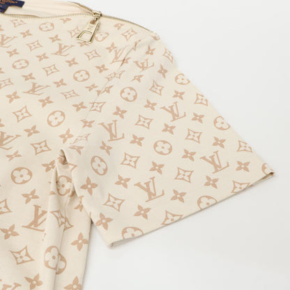Louis Vuitton Beige Monogram Zip T-Shirt XS — view 8