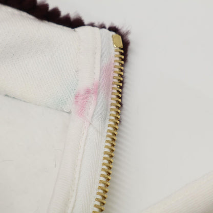 Fendi White Logo Fur Back Zip Sweatshirt XS — view 7