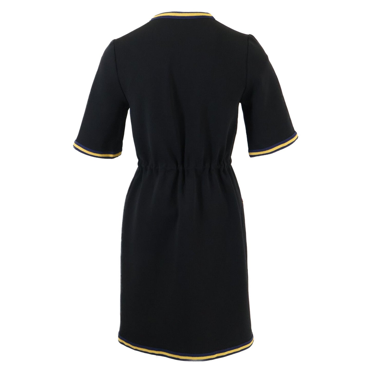 Gucci Black Rayon Blend Tiger Button Short Sleeve Shirt Dress XS — view 3
