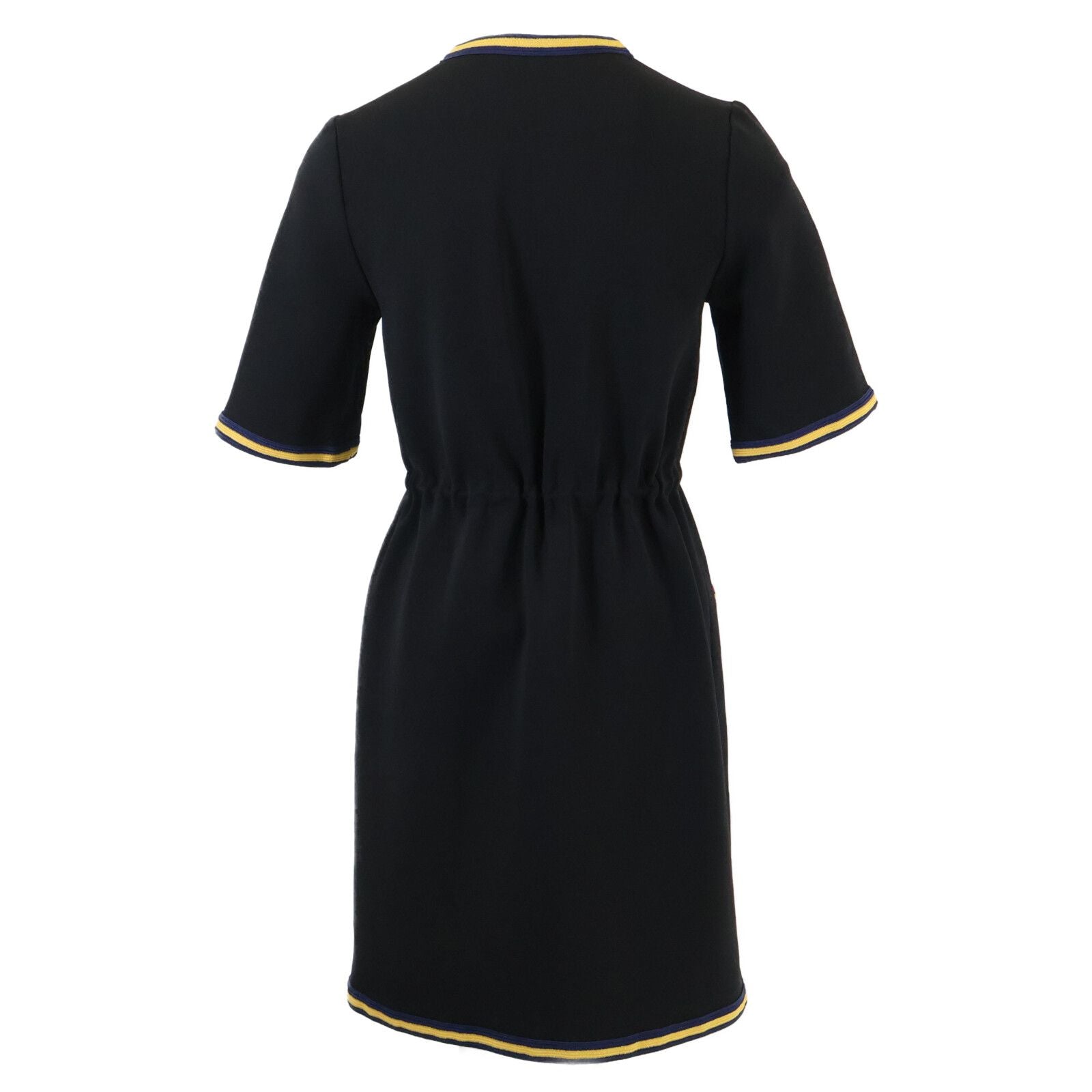 Gucci Black Rayon Blend Tiger Button Short Sleeve Shirt Dress XS — view 3