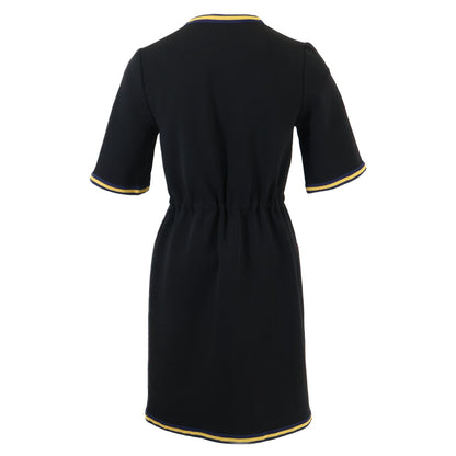 Gucci Black Rayon Blend Tiger Button Short Sleeve Shirt Dress XS — view 3