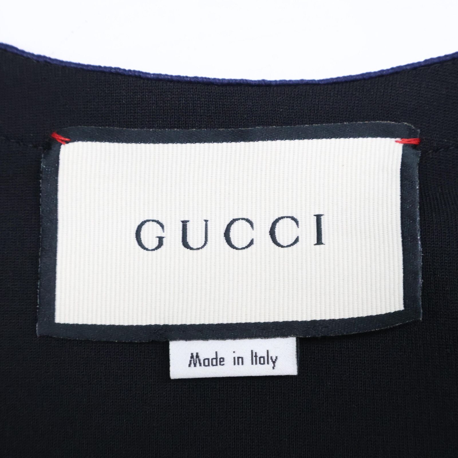 Gucci Black Rayon Blend Tiger Button Short Sleeve Shirt Dress XS — view 5