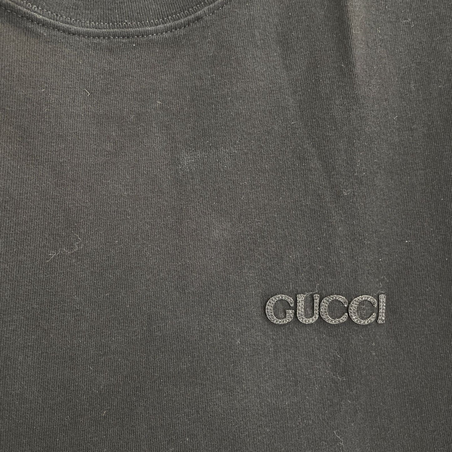 Gucci Black Cotton Jersey T-Shirt — view 7