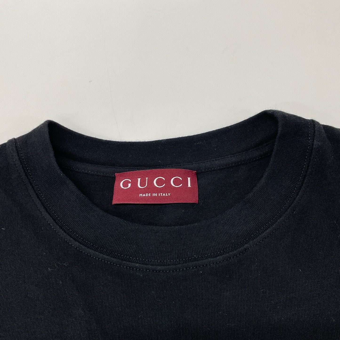 Gucci Black Cotton Jersey T-Shirt — view 5