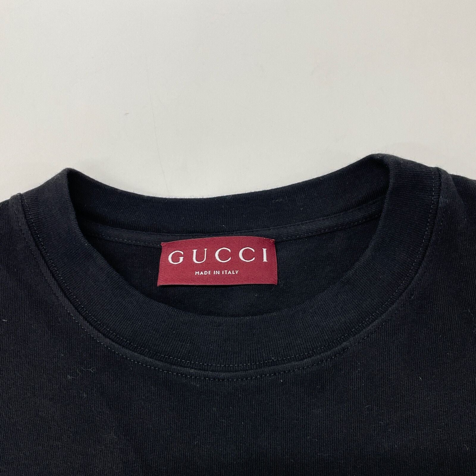 Gucci Black Cotton Jersey T-Shirt — view 5