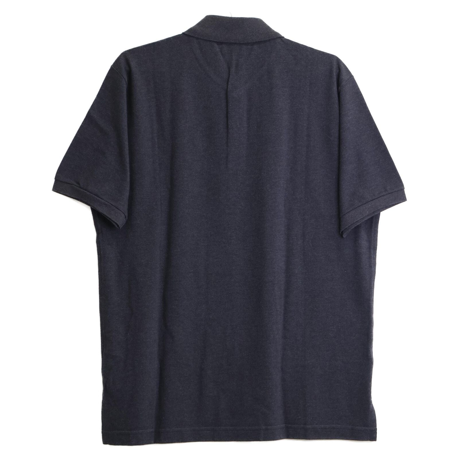 Hermes Charcoal Gray Cotton 100 Series Button Short Sleeve Polo — view 2