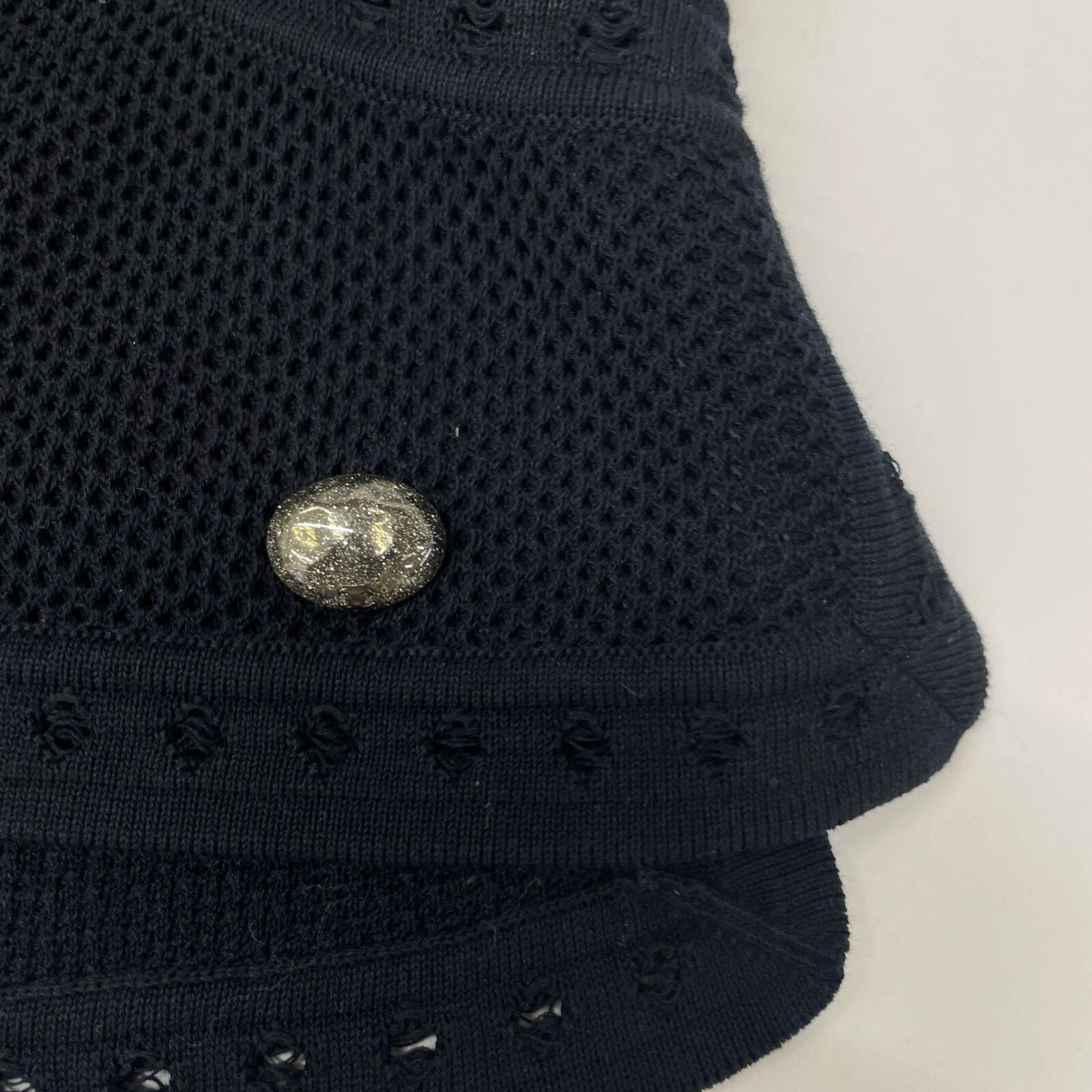 Chanel Black Cotton Knit T-Shirt 34 Sweater — view 5