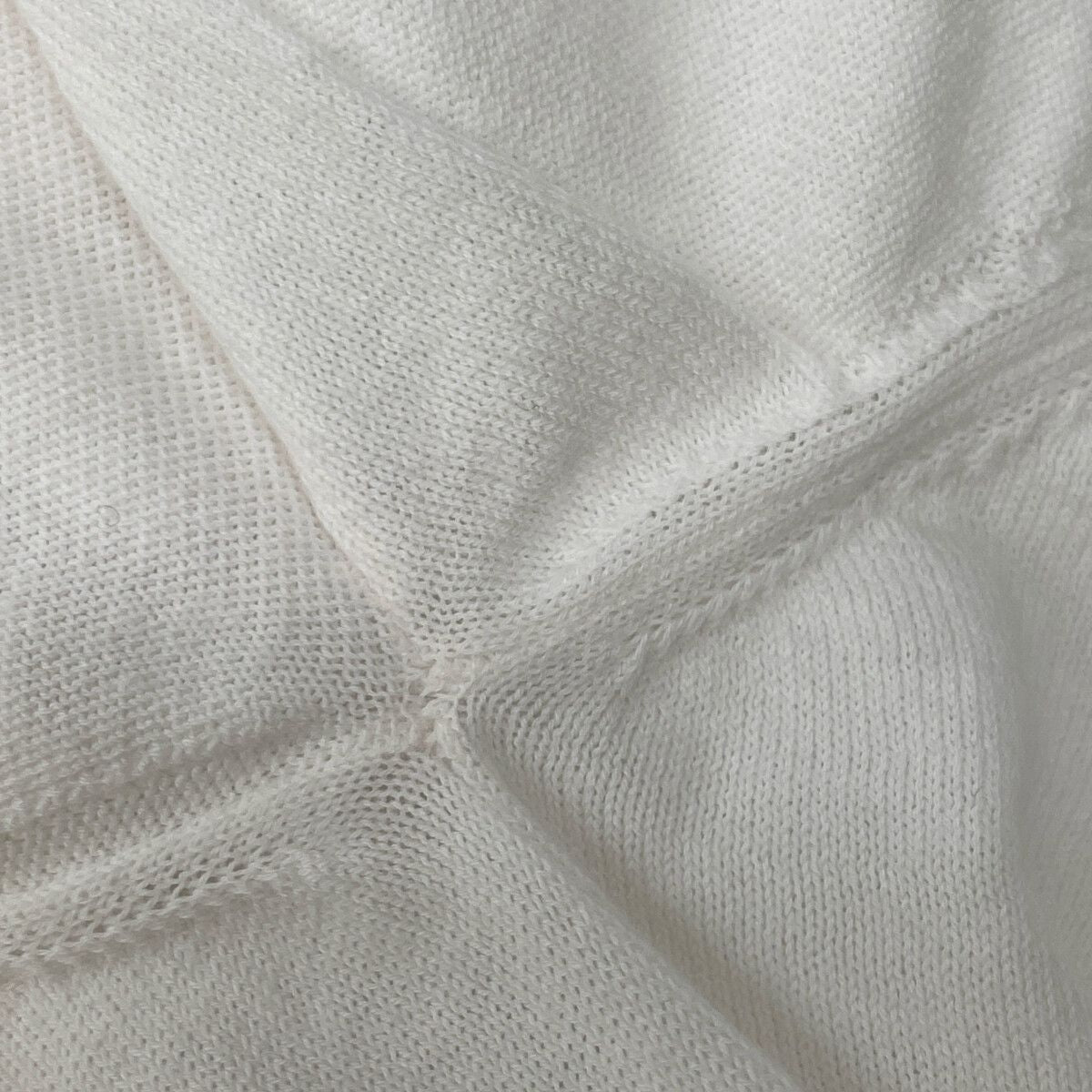 Hermes White Wave Embossed Half Sleeve Pullover Knit Sweater — view 4
