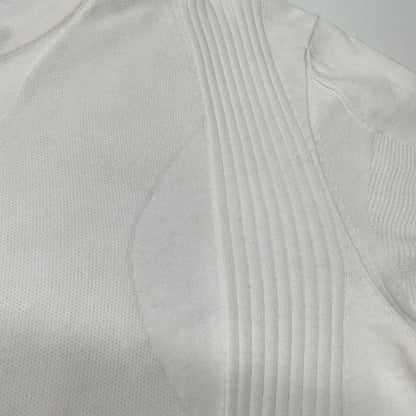 Hermes White Wave Embossed Half Sleeve Pullover Knit Sweater — view 6