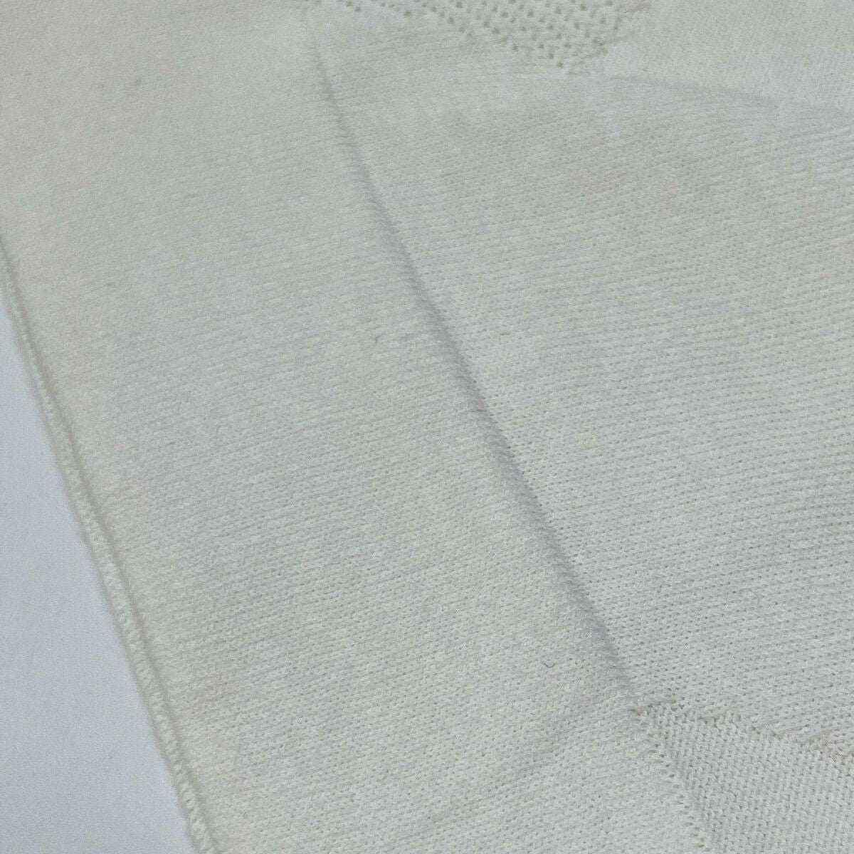 Hermes White Wave Embossed Half Sleeve Pullover Knit Sweater — view 3