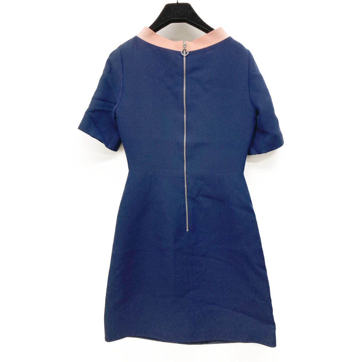 Gucci Navy Pink Ribbon Tie Dress 36 — view 2