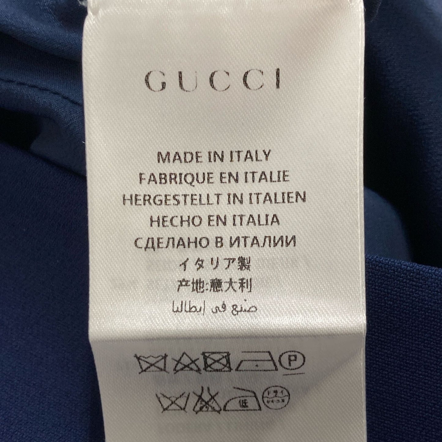 Gucci Navy Pink Ribbon Tie Dress 36 — view 6