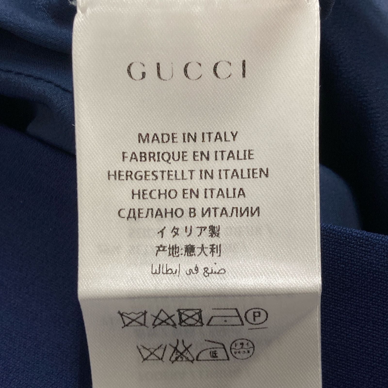 Gucci Navy Pink Ribbon Tie Dress 36 — view 6