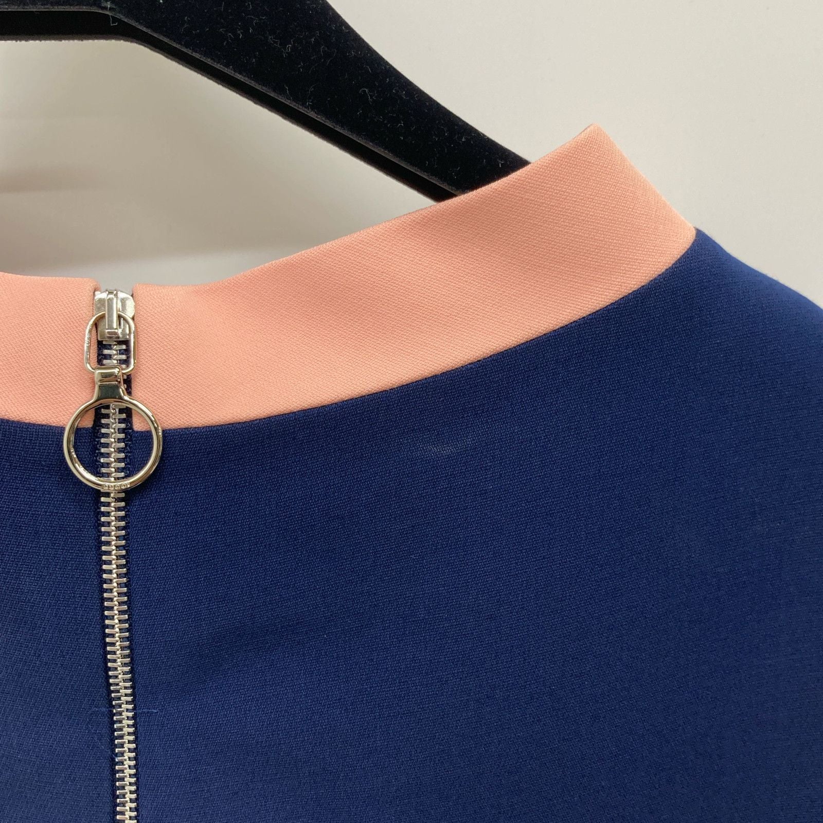 Gucci Navy Pink Ribbon Tie Dress 36 — view 3