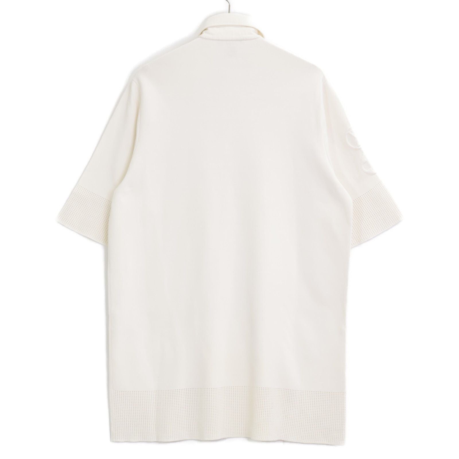 Louis Vuitton Cotton Logo Embossed Mesh Short Sleeve Polo Dress — view 2