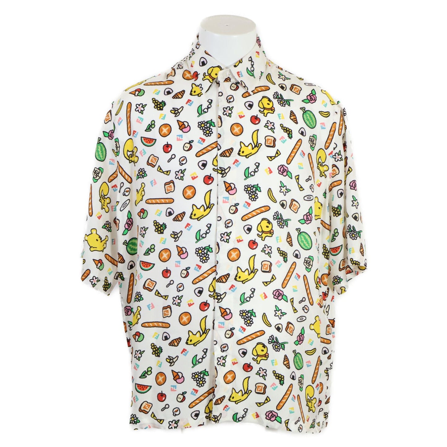 Fendi Similarly Tarout Collaboration Silvia and the Baguette Short Sleeve Shirt