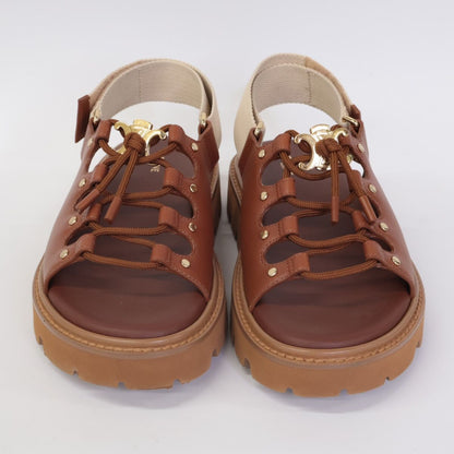 Celine Billi Chanki Sandals Calfskin & Textile — view 2
