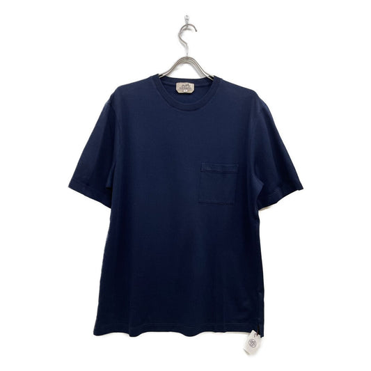 Hermes Navy Cotton Pocket T-Shirt XL