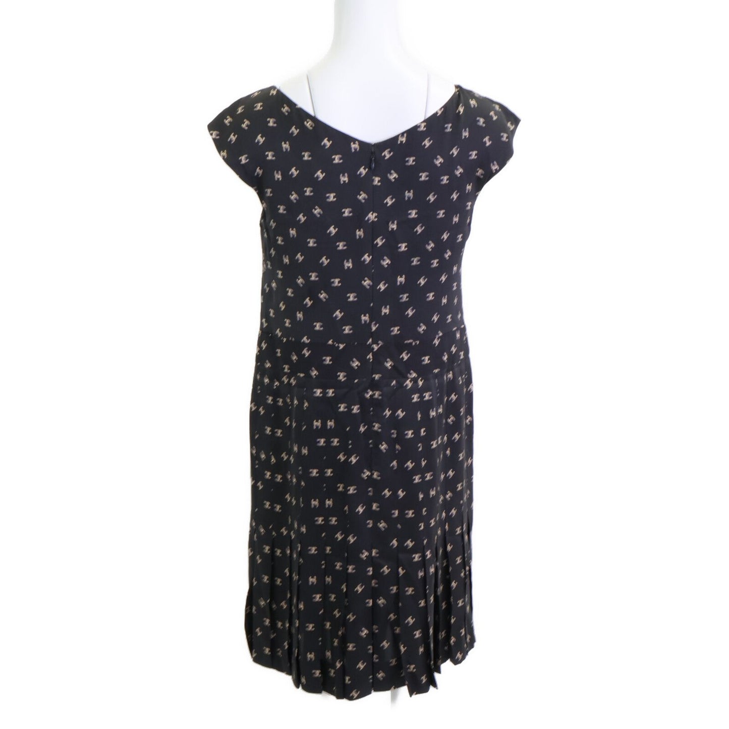 Chanel CC Logo Allover Silk 100% Sleeveless 38 Dress — view 2
