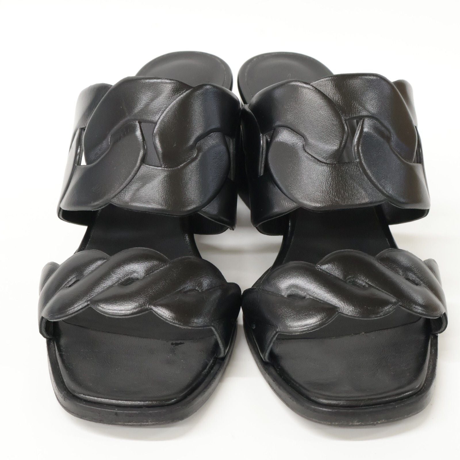 Hermes Gaby 60 Chaine Gourmet Torsade Chunky Heels — view 2