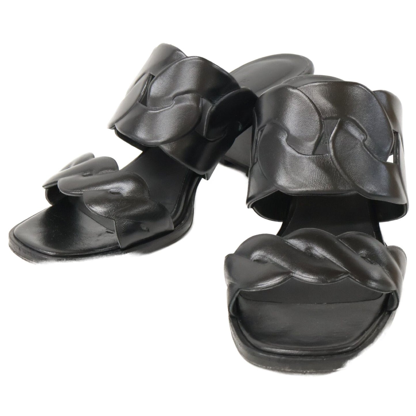 Hermes Gaby 60 Chaine Gourmet Torsade Chunky Heels