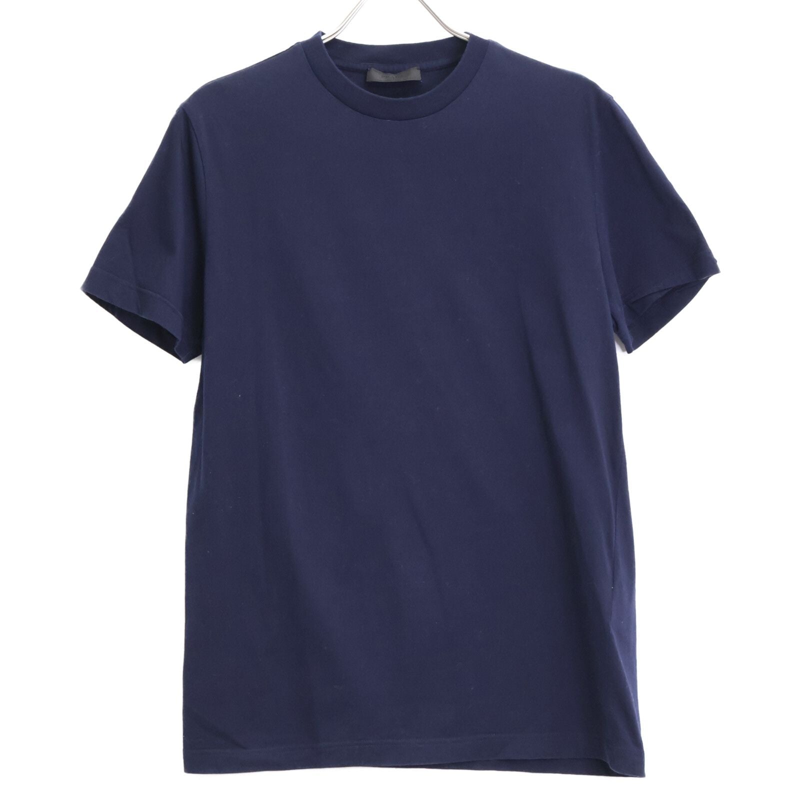 Prada Navy Triangle Logo Crew Neck T-Shirt
