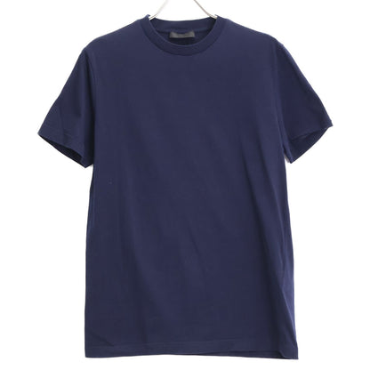 Prada Navy Triangle Logo Crew Neck T-Shirt