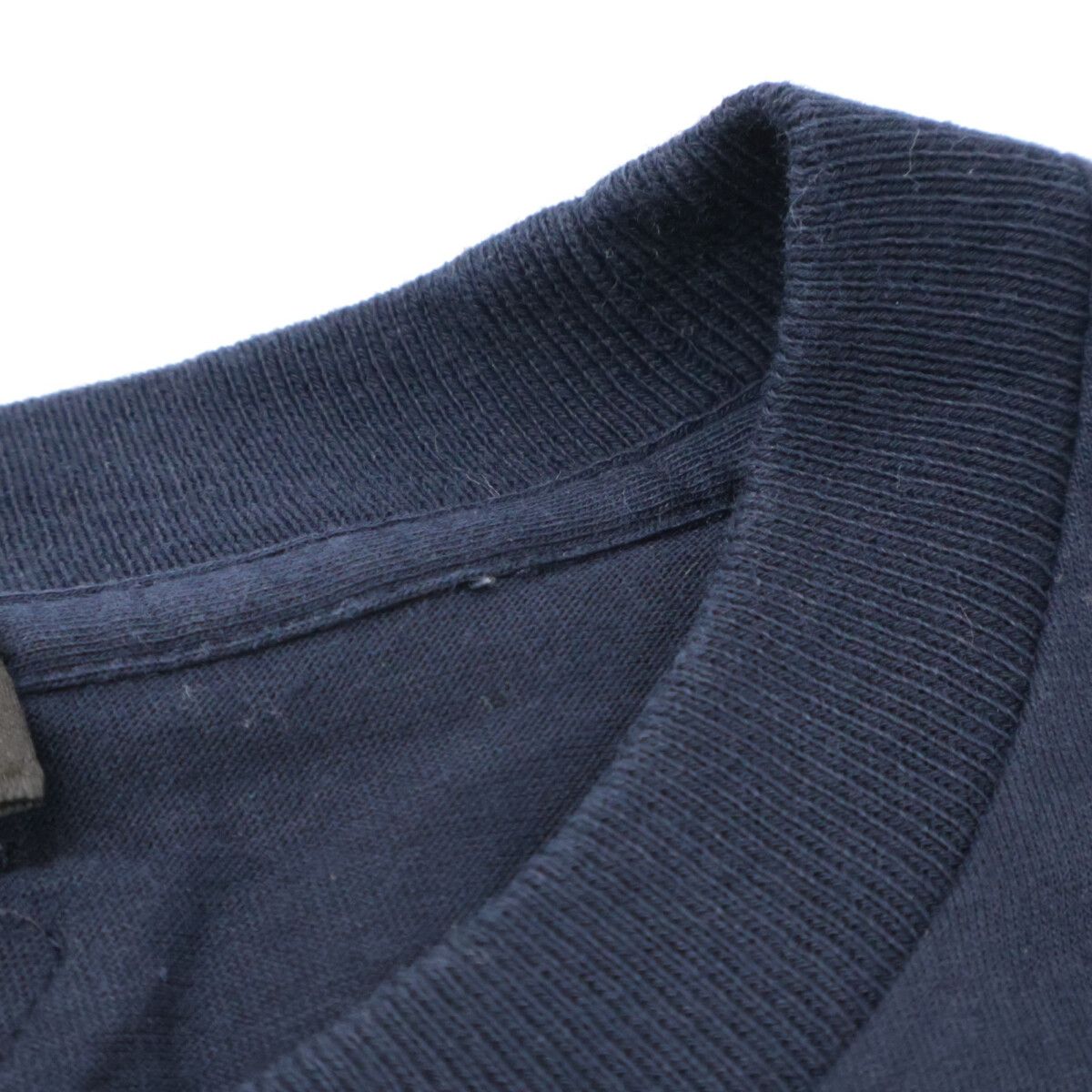 Prada Navy Triangle Logo Crew Neck T-Shirt — view 6