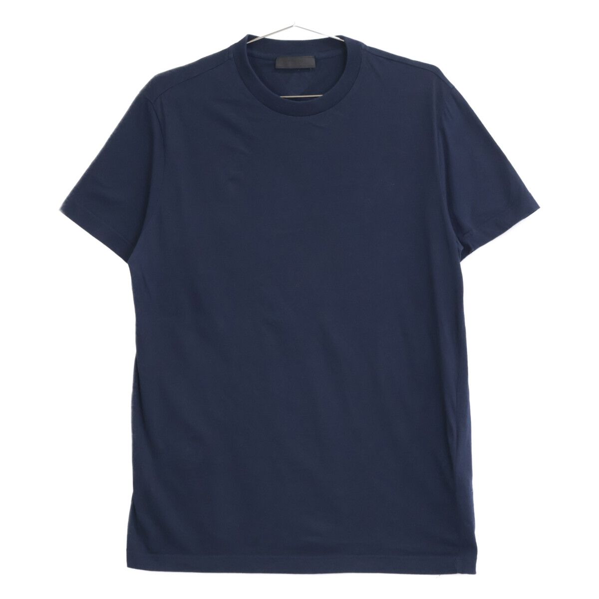 Prada Navy Triangle Logo Crew Neck T-Shirt