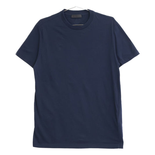 Prada Navy Triangle Logo Crew Neck T-Shirt