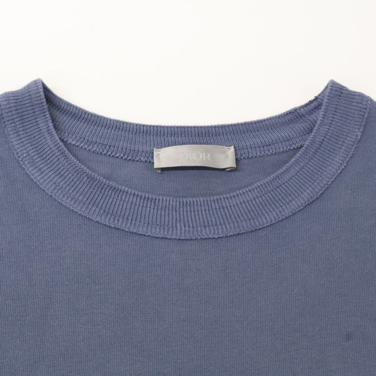 Dior Stone Blue Logo Short Sleeve T-Shirt — view 5