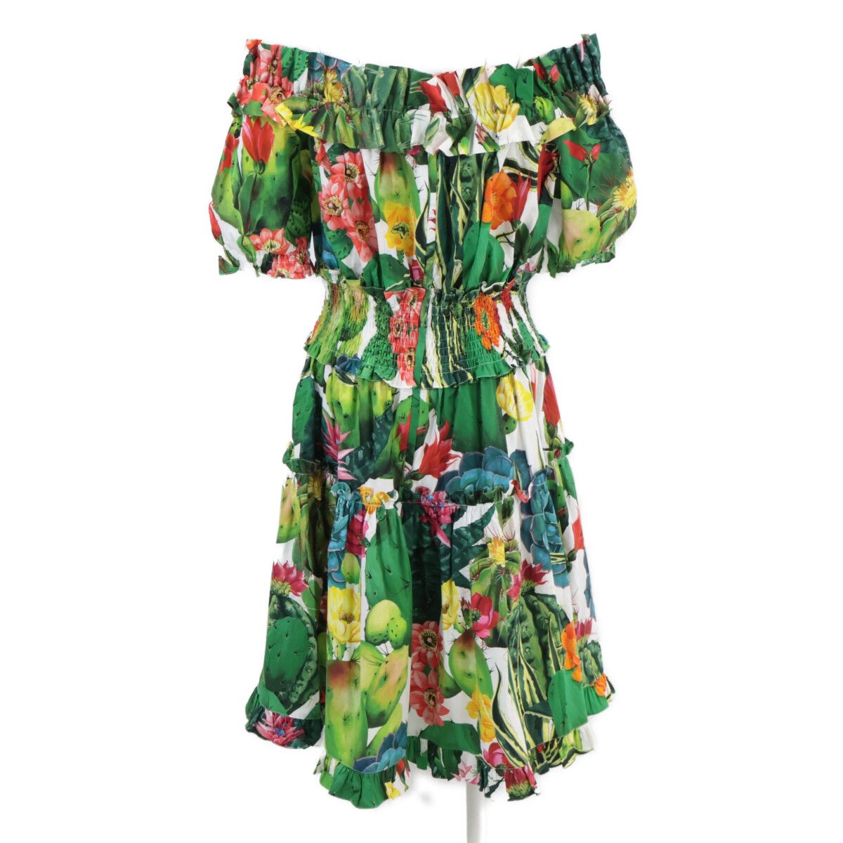 Dolce & Gabbana Exclusive Botanical Print Off Shoulder 50 T-Shirt — view 2