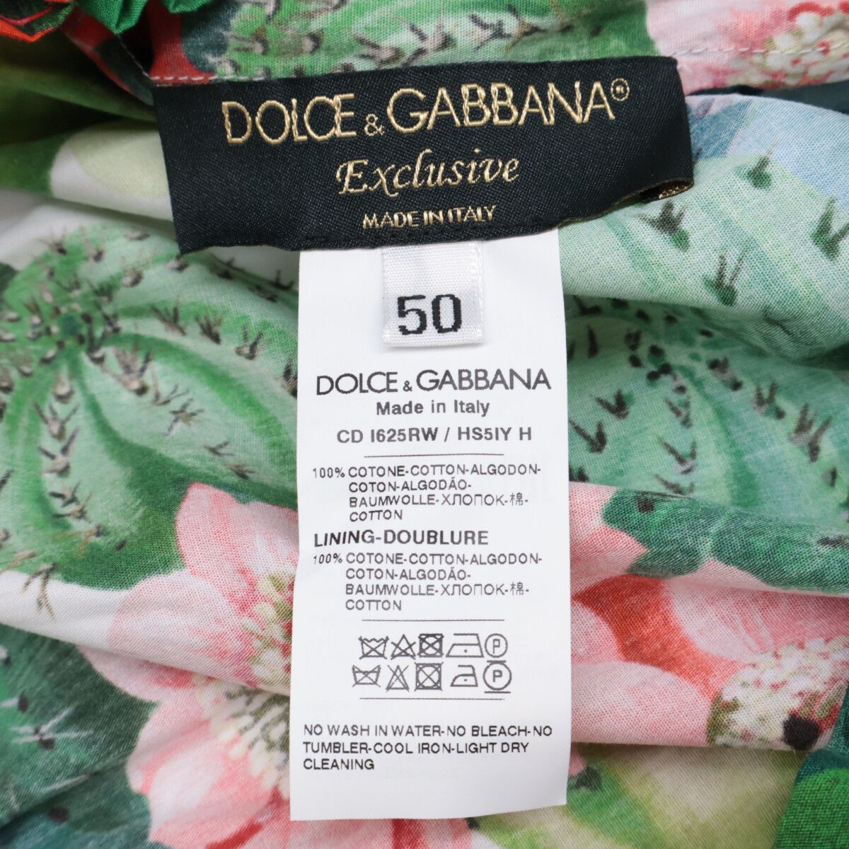 Dolce & Gabbana Exclusive Botanical Print Off Shoulder 50 T-Shirt — view 3