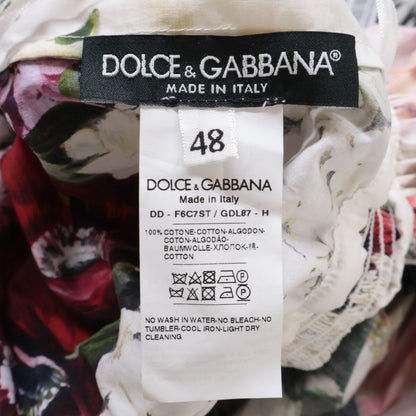 Dolce & Gabbana Flower Print Puff Sleeve 48 T-Shirt — view 3