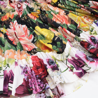 Dolce & Gabbana Flower Print Puff Sleeve 48 T-Shirt — view 5