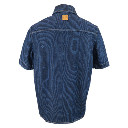 Louis Vuitton MM Von Monogram Short Sleeve Denim Shirt — view 2