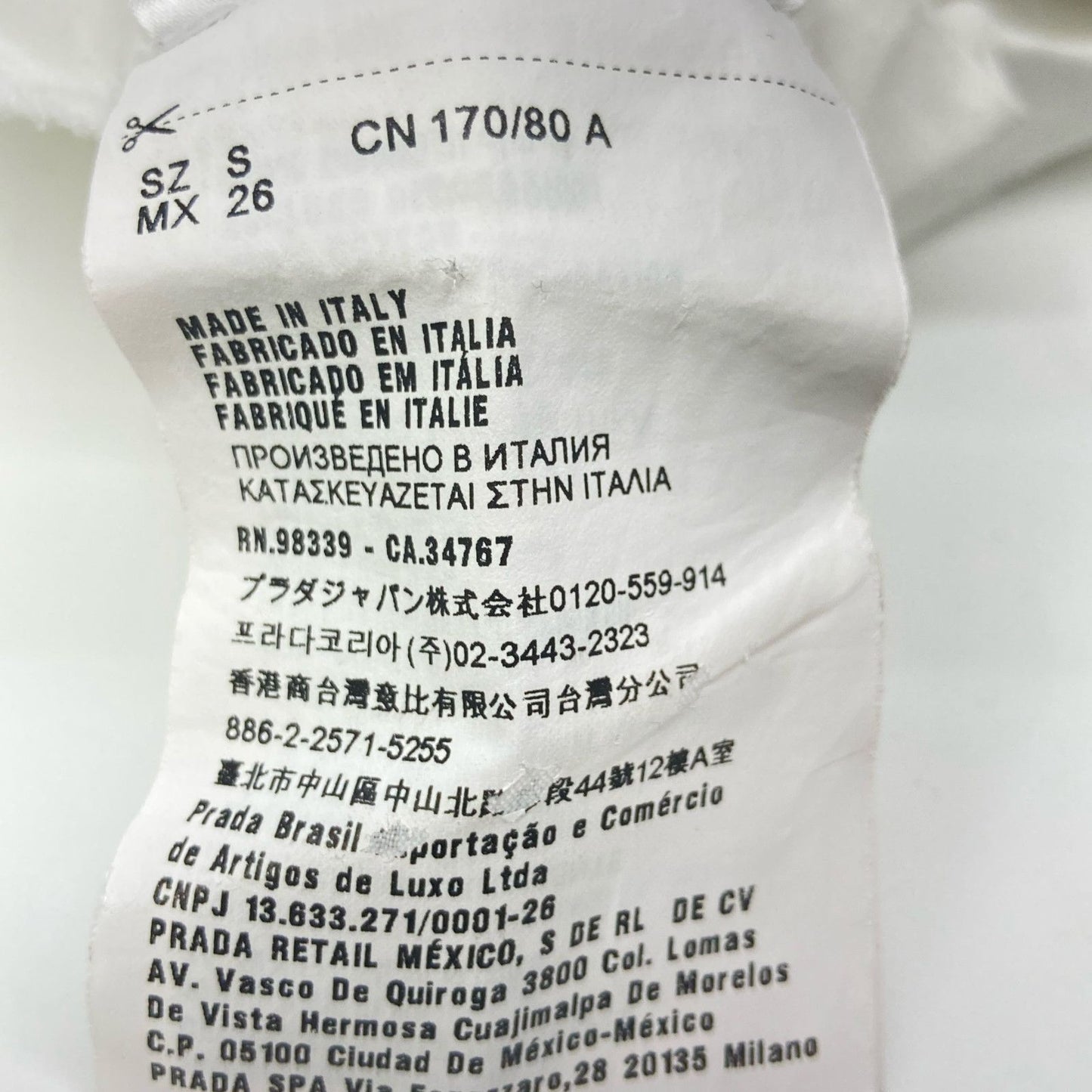 Prada White Green Graphic Print Short Sleeve — view 4