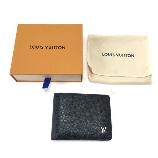 Louis Vuitton Bifold Wallet Taiga Portefeuille Multiple Black