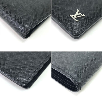 Louis Vuitton Bifold Wallet Taiga Portefeuille Multiple Black — view 6
