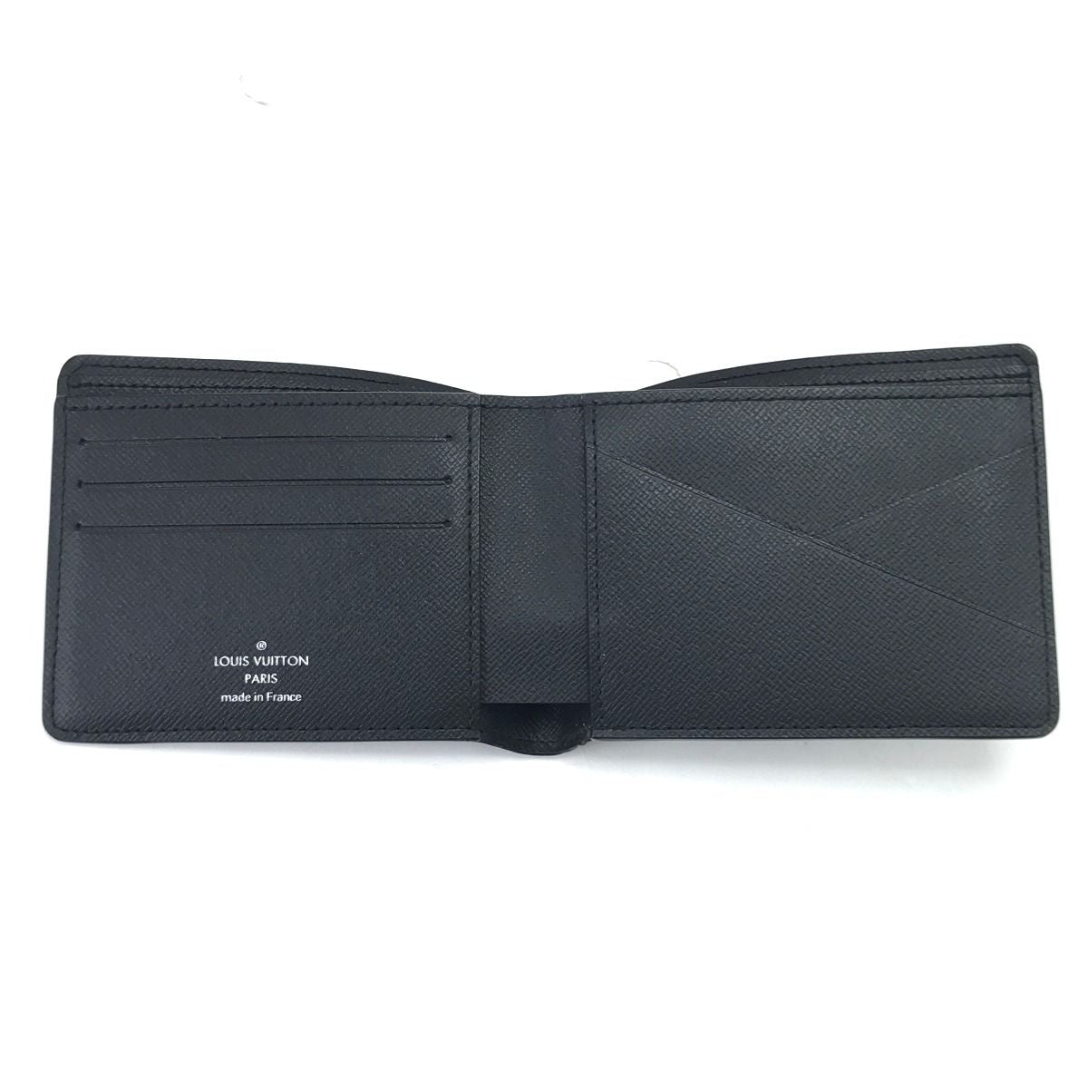 Louis Vuitton Bifold Wallet Taiga Portefeuille Multiple Black — view 8