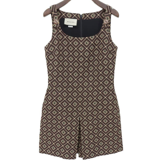 Gucci Jacquard Short All in One Brown Black