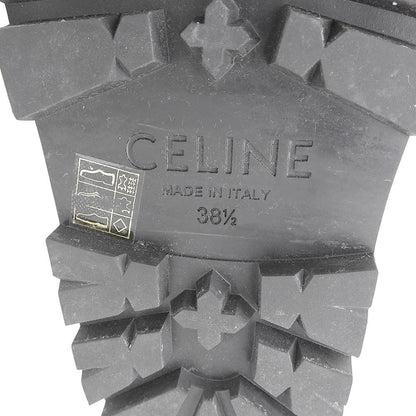 Celine Leather Fabric Sandals Bulky Shoes Black 38.5 — view 6