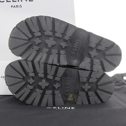 Celine Leather Fabric Sandals Bulky Shoes Black 38.5 — view 2